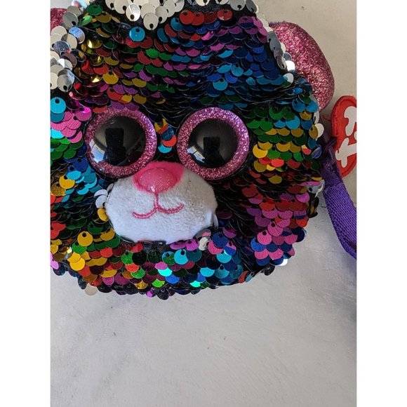 TY Beanie Boo Cat Flippy Sequin Coin Purse - Picture 2 of 6
